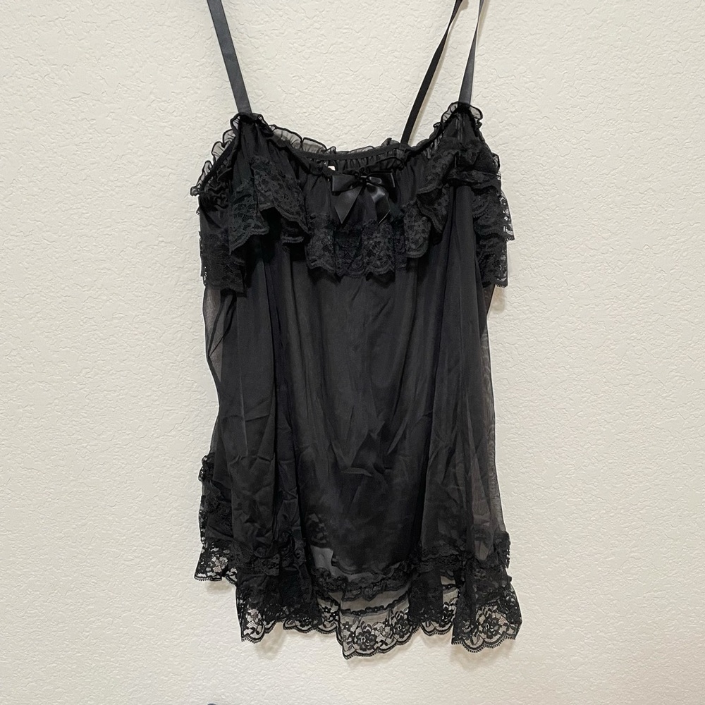 Victoria Secret VS Black Sheer Night Gown